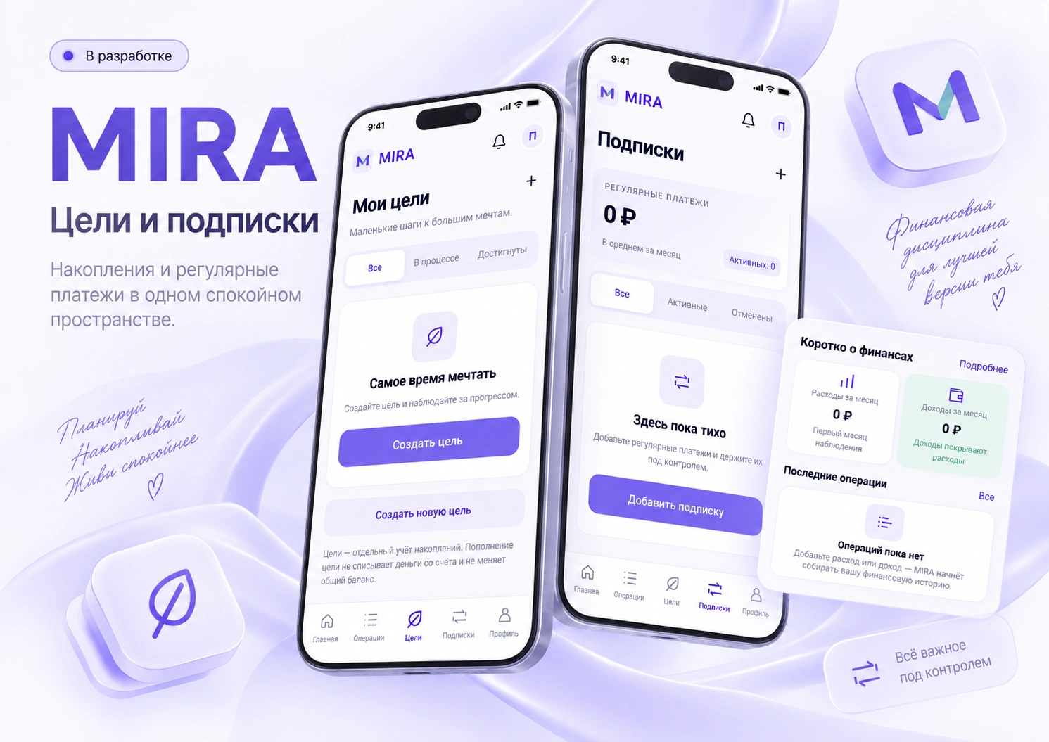MIRA — цели и подписки